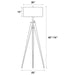 Harrington - Tripod Legs Floor Lamp - White And Black - Simple Home Plus