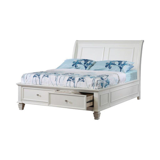 Selena - Sleigh Bed with Footboard Storage - Simple Home Plus