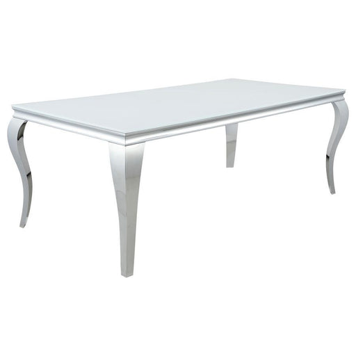 Carone - Rectangular Glass Top Dining Table - Simple Home Plus