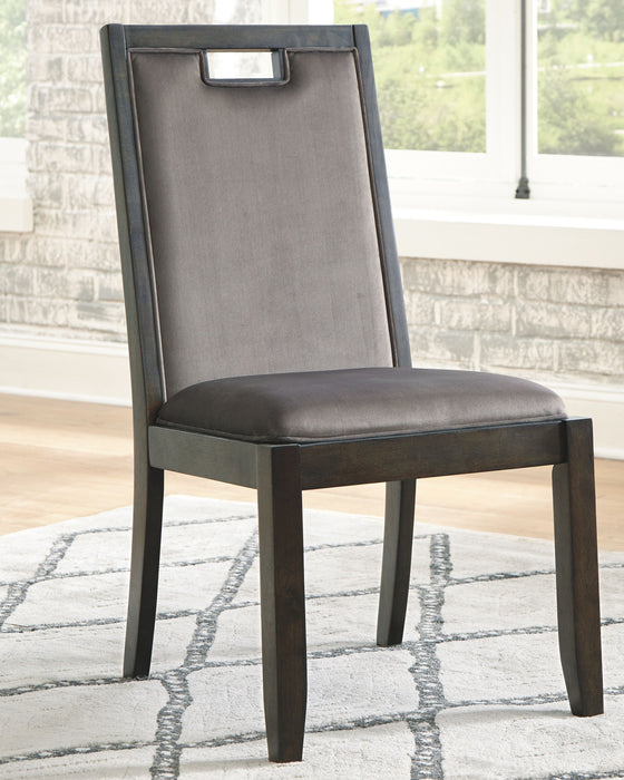 Hyndell - Gray / Dark Brown - Dining Uph Side Chair (Set of 2) - Simple Home Plus