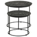 Loannis - 2 Piece Round Nesting Table - Matte Black - Simple Home Plus