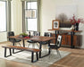 Ditman - Live Edge Dining Table - Gray Sheesham And Black - Simple Home Plus