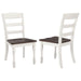 Madelyn - Ladder Back Side Chairs (Set of 2) - Dark Cocoa And Coastal White - Simple Home Plus