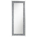 Valerie - Crystal Inlay Rectangle Floor Mirror - Silver - Simple Home Plus