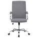 Abisko - Upholstered Office Chair With Casters - Gray And Chrome - Simple Home Plus