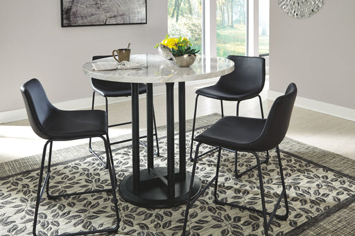 Centiar - Black / Gray - Round Dining Room Counter Table - Simple Home Plus