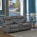 Conrad - Upholstered Motion Loveseat - Cool Gray - Simple Home Plus