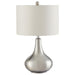 Junko - Drum Shade Table Lamp - Chrome And White - Simple Home Plus