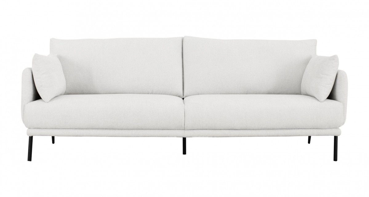 Modern Fabric Sofa - White / Black