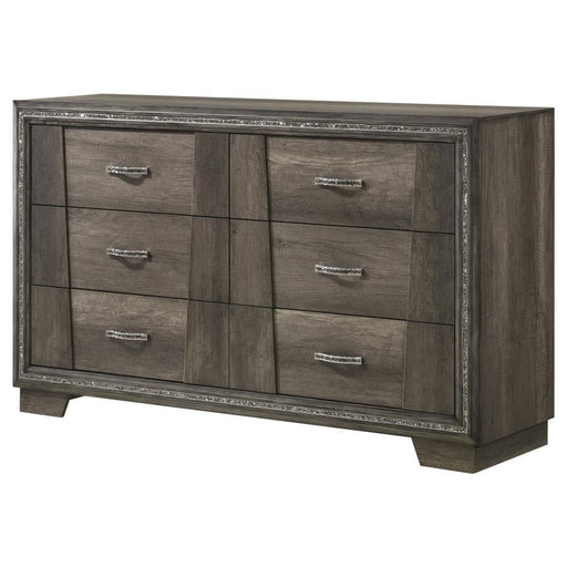 Janine - 6-Drawer Dresser - Gray - Simple Home Plus