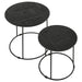 Loannis - 2 Piece Round Nesting Table - Matte Black - Simple Home Plus