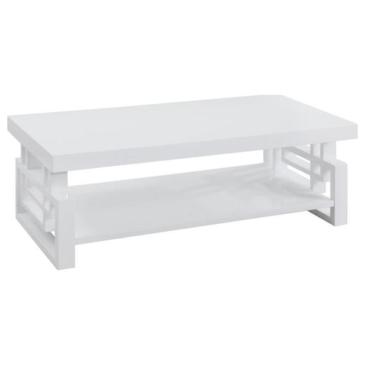 Schmitt - Rectangular Coffee Table - High Glossy White - Simple Home Plus