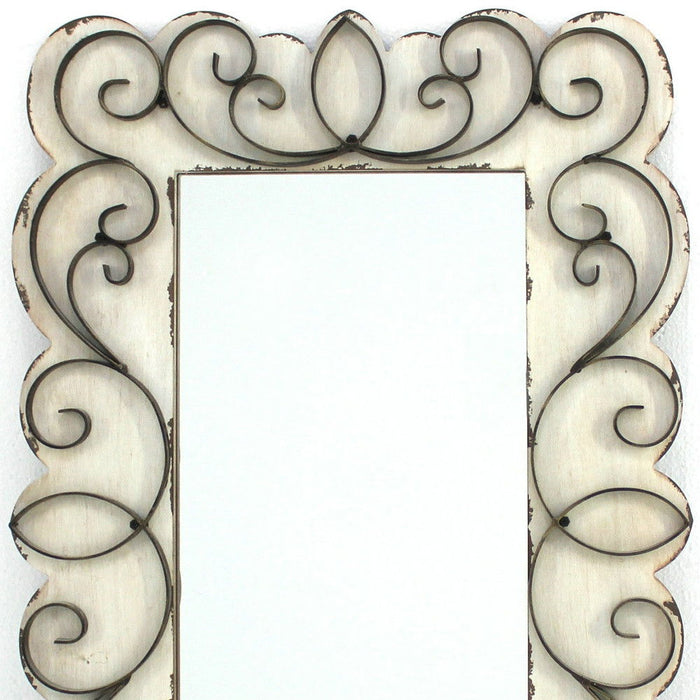 Framed Accent Mirror - White