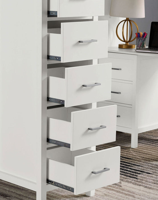 Cassidy - Twin Loft Bed With Drawers - White - Simple Home Plus