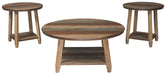 Raebecki - Brown - Occasional Table Set (Set of 3) - Simple Home Plus