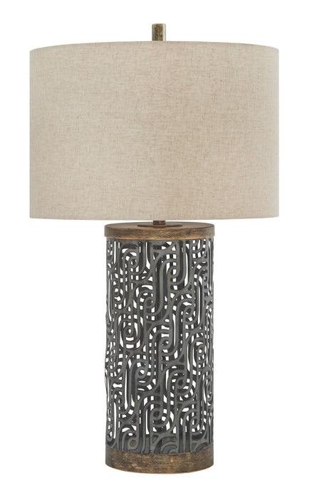 Dayo - Gray / Gold Finish - Metal Table Lamp - Simple Home Plus