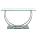 Danville - U-Shaped Sofa Table - Chrome - Simple Home Plus