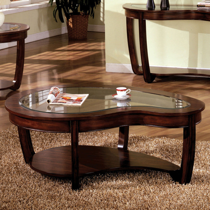 Crystal Falls - Coffee Table - Dark Cherry - Simple Home Plus