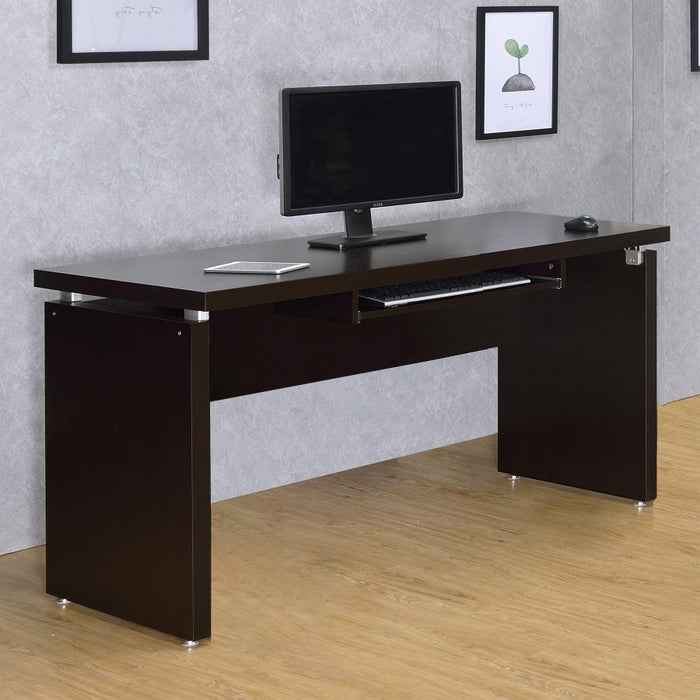 Skylar - Computer Desk With Keyboard Drawer - Cappuccino - Simple Home Plus