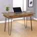 Sheeran - Writing Desk With 4 Hidden Storages - Rustic Amber - Simple Home Plus