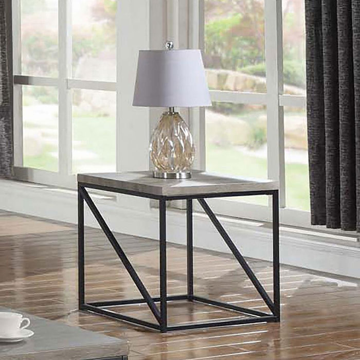 Birdie - Square End Table - Sonoma Gray - Simple Home Plus