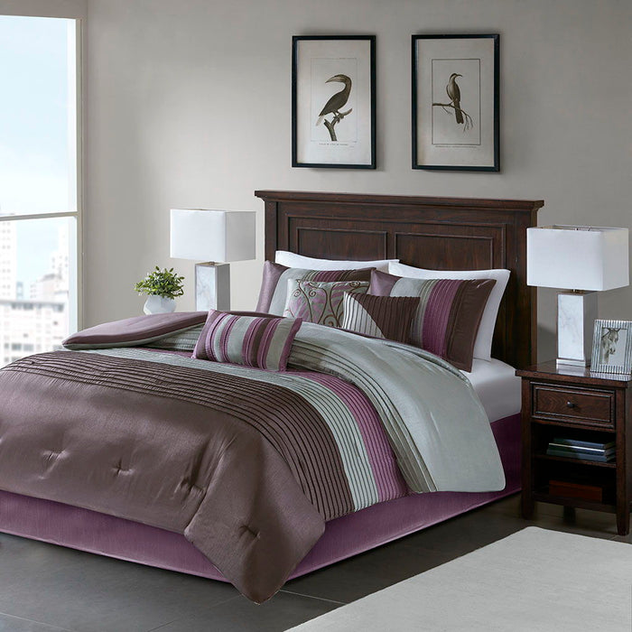 Amherst - King Piece Comforter (Set of 7) - Purple