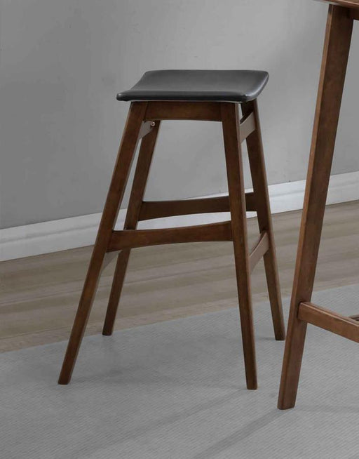 Finnick - Tapered Legs Bar Stools (Set of 2) - Dark Gray And Walnut - Simple Home Plus