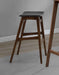 Finnick - Tapered Legs Bar Stools (Set of 2) - Dark Gray And Walnut - Simple Home Plus