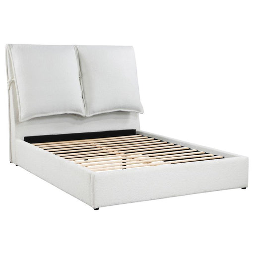 Gwendoline - Upholstered Platform Bed With Pillow Headboard - Simple Home Plus