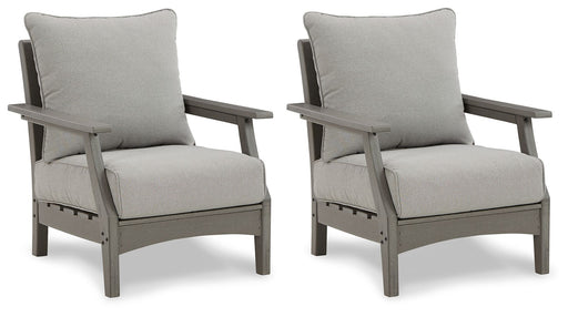 Visola - Gray - Lounge Chair W/Cushion (Set of 2) - Simple Home Plus