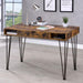 Olvera - 1-Drawer Writing Desk - Antique Nutmeg And Dark Bronze - Simple Home Plus