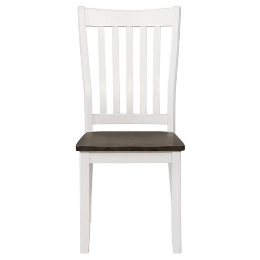 Kingman - Slat Back Dining Chairs (Set of 2) - Espresso And White - Simple Home Plus