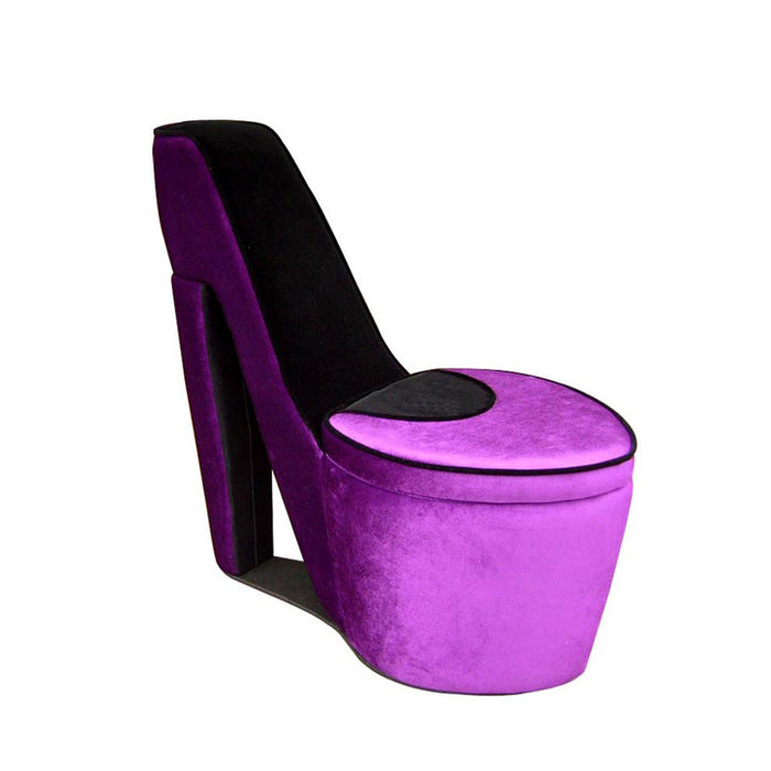 Faux Suede Side Chair - Purple