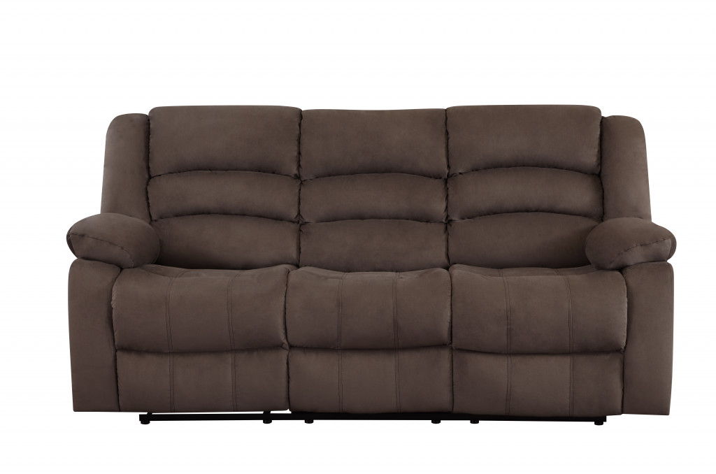 Contemporary Fabric Sofa - Brown