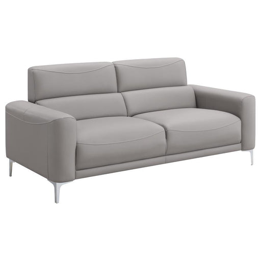 Glenmark - Track Arm Upholstered Sofa - Taupe - Simple Home Plus