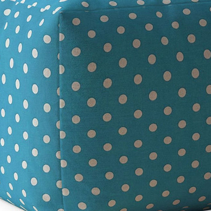 Polka Dots, Pouf Ottoman - Blue