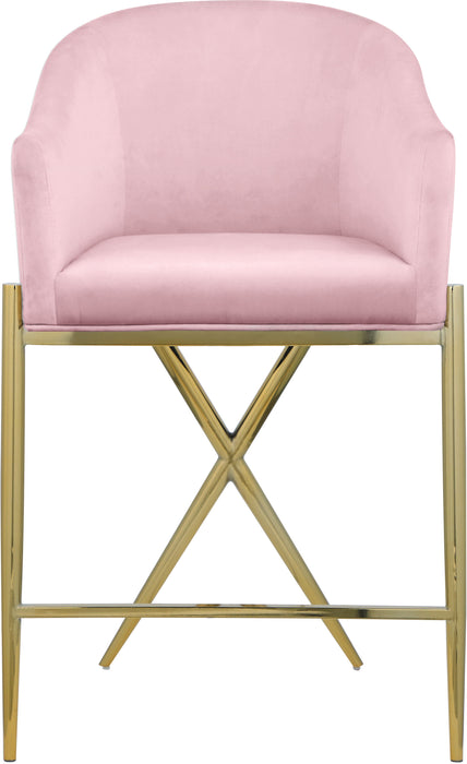 Xavier - Counter Stool with Gold Legs