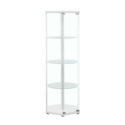 Zahavah - 4-shelf Hexagon Shaped Curio Cabinet - Simple Home Plus