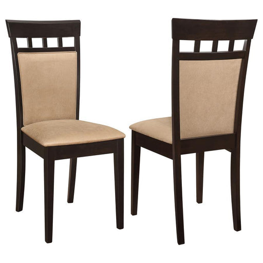 Gabriel - Upholstered Side Chairs (Set of 2) - Cappuccino And Tan - Simple Home Plus