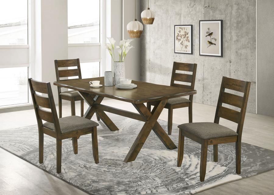 Alston - Rustic Trestle Dining Room Set - Simple Home Plus