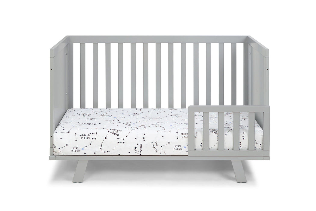 Solid And Manufactured Wood Standard Three In One Convertible Crib - Light Gray