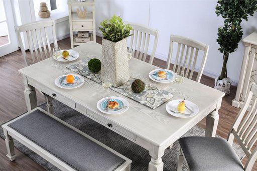 Georgia - Dining Table - Antique White / Gray - Simple Home Plus