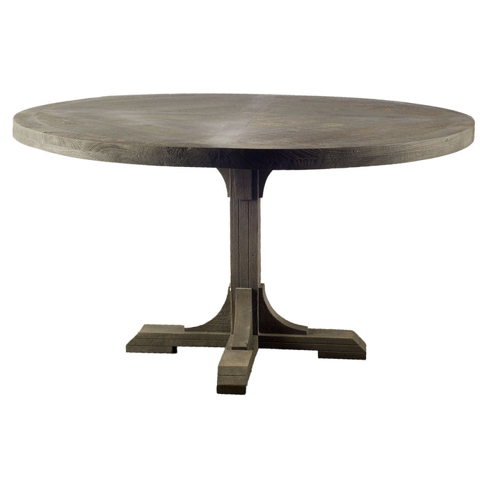 Circular Solid Wood Top With Pedestal Style Base Dining Table - Dark Brown