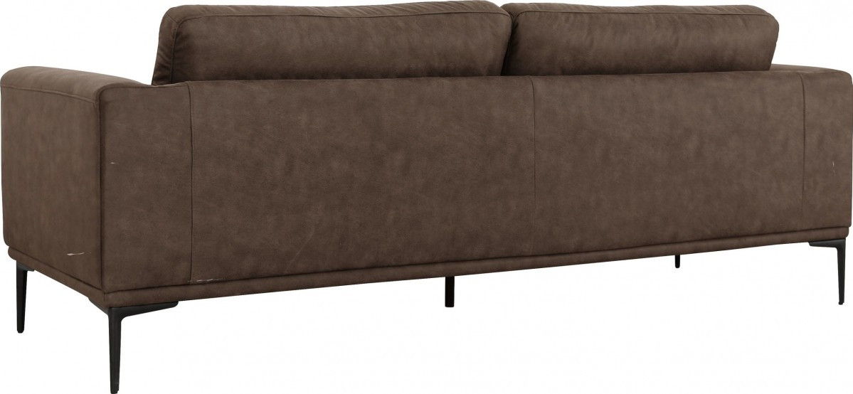 Sofa With Black Legs - Brown