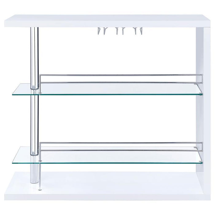 Prescott - Rectangular 2-Shelf Bar Unit - Simple Home Plus