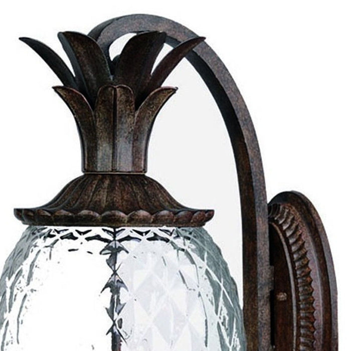 Hanging Pineapple Wall Light - Antique Bronze