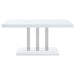 Brooklyn - Rectangular Dining Table - White High Gloss And Chrome - Simple Home Plus