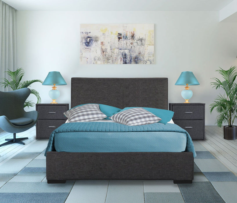 Upholstered Queen Platform Bed - Gray