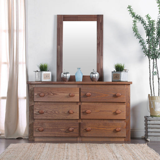 Lea - Mirror - Mahogany - Simple Home Plus