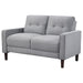 Bowen - Upholstered Track Arms Tufted Loveseat - Simple Home Plus